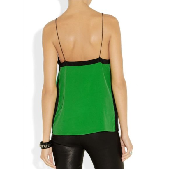 TIBI Two-tone silk crepe de chine camisole Size 2 - Picture 2 of 11